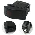 thumbnail image 3 of Marine Bateau Remorque RV Rocker Interrupteur Marche-Arrêt SPST 3 Broches 1 Rouge LED Auto Moto, 3 of 11