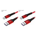 thumbnail image 4 of Inteprter Cable de teléfono Cable USB de nailon Reemplazo de línea de datos de carga rápida para Android Micro USB, rojo, 1 m Type2 NO2, 4 of 6