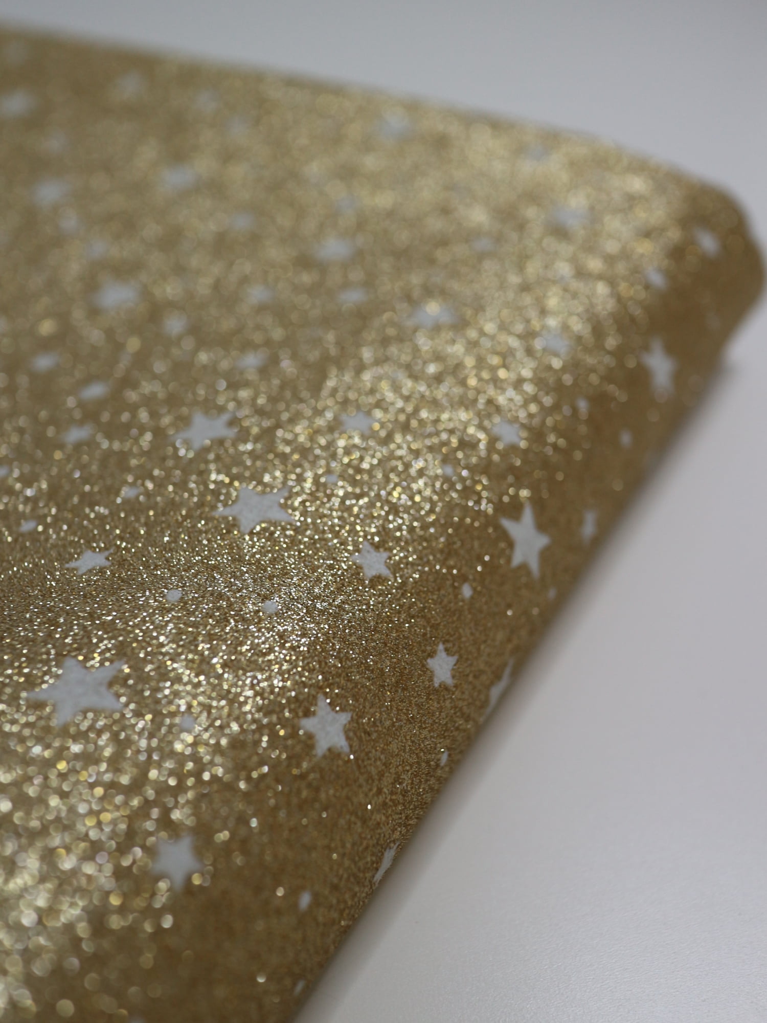 Minerva Glitter Faux Leather Fabric Gold - per yard