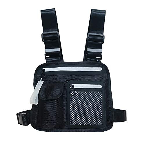 Chest Rig Bag Fashion Pack Harness Reflective Utility Light Bags for Men Women Night Running Hiking Jogging Walking Klykon Chest Bag for Men