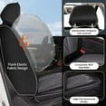 thumbnail image 3 of JIAMAOXIN Car Seat Cover Apply To Front Seat Universal Sedan SUV Truck Front 2-Seats BLACK Faux Leather, 3 of 5