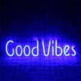 thumbnail image 2 of LED Neon Wall Signs Good Vibes Wall Decoration with On/Off Switch Art Light, 2 of 14