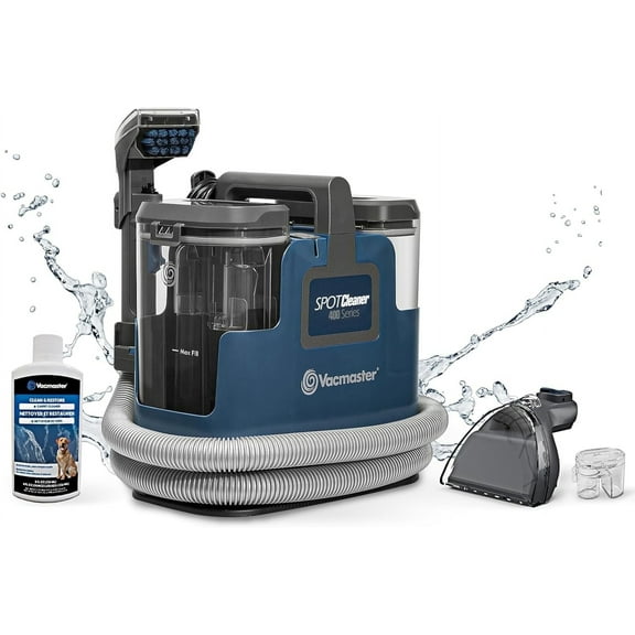 Vacmaster SCB301 400 Series Portable Carpet & Upholstery Spot Cleaner Machine, 15Kpa Power Suction with Versatile Tools for Pets, Area Rugs and Couches
