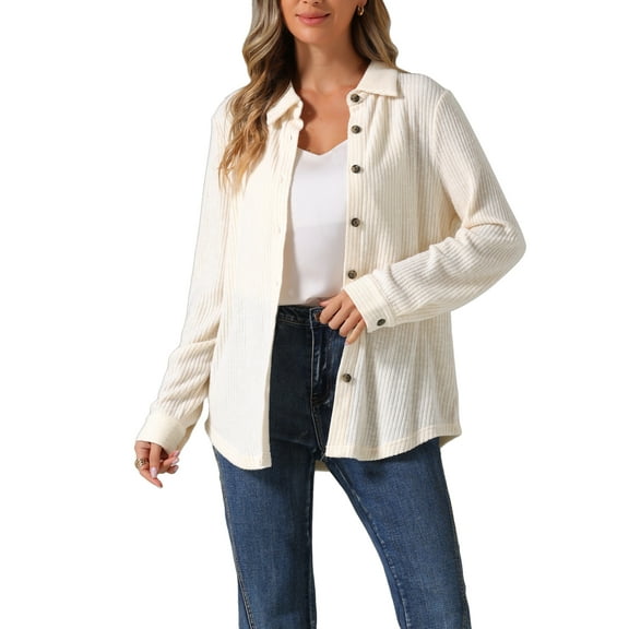 INSPIRE CHIC Women's Spring Fall Tops Fashion Dressy Casual Long Sleeve Button Down Shirts