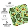 thumbnail image 4 of Kll Square Drink Coasters Set Of 4,Pu Leather Absorbent Coasters Set Decorative Coffee Cup Coasters Housewarming Gift For Home Decor-Avocado With Seeds, 4 of 9