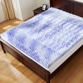 thumbnail image 2 of HZshop 3 Inch 7-Zone Queen Memory Foam Mattress Topper, Gel Infused Foam Mattress Topper for Pressure Relief, Made with CertiPUR-US® Certified Foam, Queen Size Bed Topper, 2 of 5