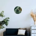 thumbnail image 4 of Silent Wall Clock 25cm/9.84in Round Wall Clock Green Gold Marble Modern Luxury, Hanging Clock for Home Living Room Bedroom Kitchen Non Ticking Battery Operated Living Room Mute Clock, 4 of 5