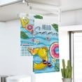 thumbnail image 3 of Hello Summer Pool Kitchen Dish Towels Set of 2, Duck Watermelon Swim Ring Flip Flops Ball Hand Towel Drying Baking Cooking Cloth, Palm Leaves Wave Stripes Seasonal Home Kitchen Decor 18x26, 3 of 6
