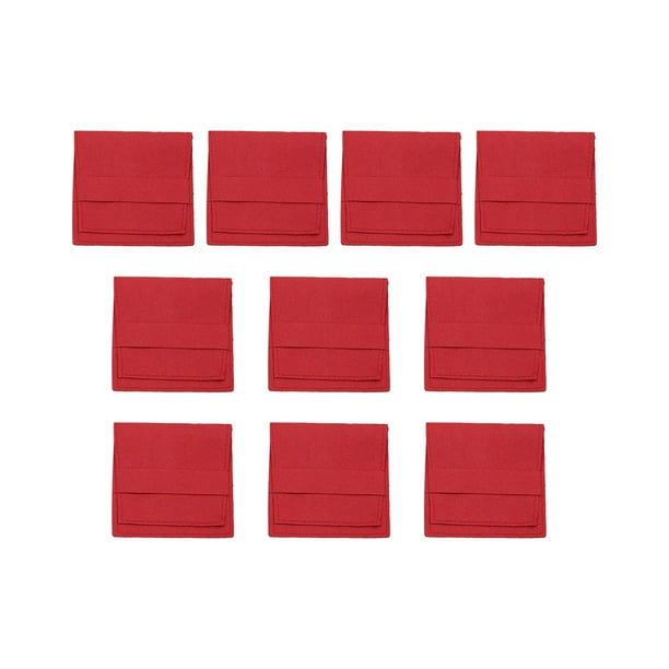 10 bolsas de microfibra para guardar joyas, regalos de fiesta, bolsas de regalo rojo 8cmx8cm