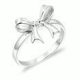 thumbnail image 6 of Cute Ribbon Bow Knot Tied Classic Band .925 Sterling Silver Ring -7, 6 of 7