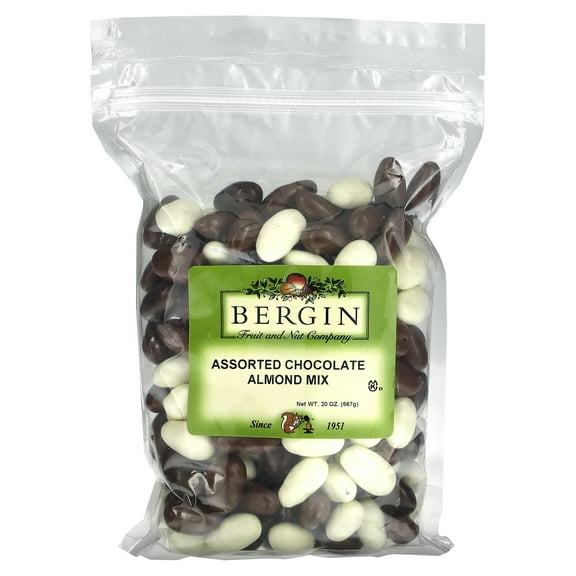 Bergin Fruit and Nut Company Almond Mix, Assorted Chocolate , 20 oz (567 g)