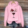 thumbnail image 2 of Xudanell Oversized Sweatshirt for Women Christmas Shirts Hoodies for Teen Girls Wine Glass Print Christmas Hoodies Cute Clothes, 2 of 4