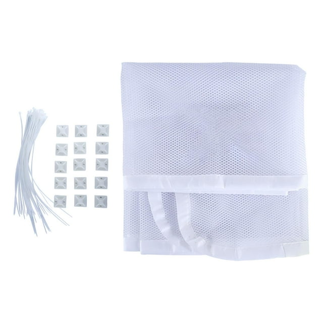Balcony Railing Netting 10x2.5ft Safe Stairs Banister White