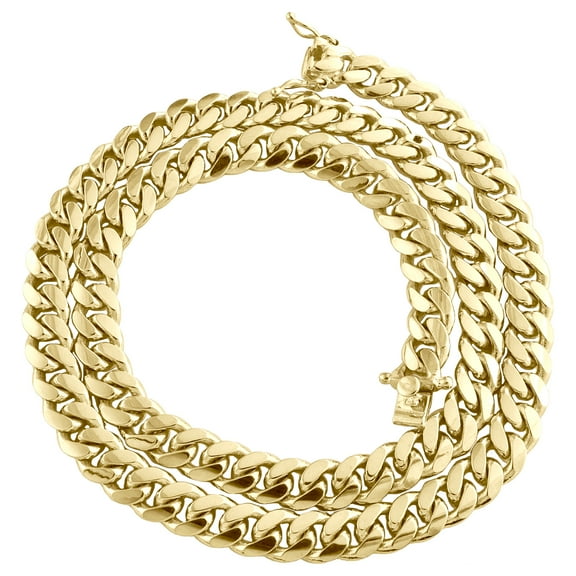 10K Yellow Gold Solid Miami Cuban Link Chain 6mm Box Clasp Necklace 20 Inch