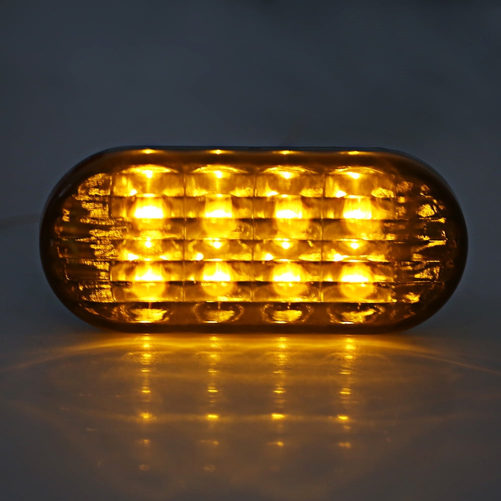 WALFRONT 1 Pair Car Amber LED Side Marker Light for VW Golf Jetta Bora