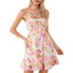 thumbnail image 1 of Vestidos De Verano Para Mujer Patchwork/Estampado Floral Tie-Up Spaghetti Strap Ruffles Mini Vestido, 1 of 4