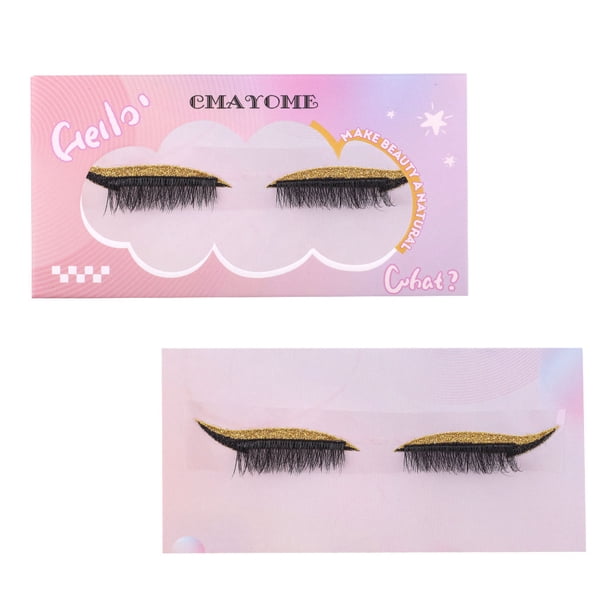 Extensión De Pestañas,1 Pares Colores Pestañas Volumen Rizos Maquillaje para Mujeres D Paquete Pestañas Postizas Rizadas