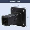 thumbnail image 3 of Telyswee 2" Bolt-On Receiver Tube Adapter, 20,000 Lbs Bumper Trailer Hitch Hitch Wall Mount Compatible for Skid Steer Mount Plate, Hd Hitch Receiver for Tractor, Lawn Mower, Utility Trailer, 3 of 5