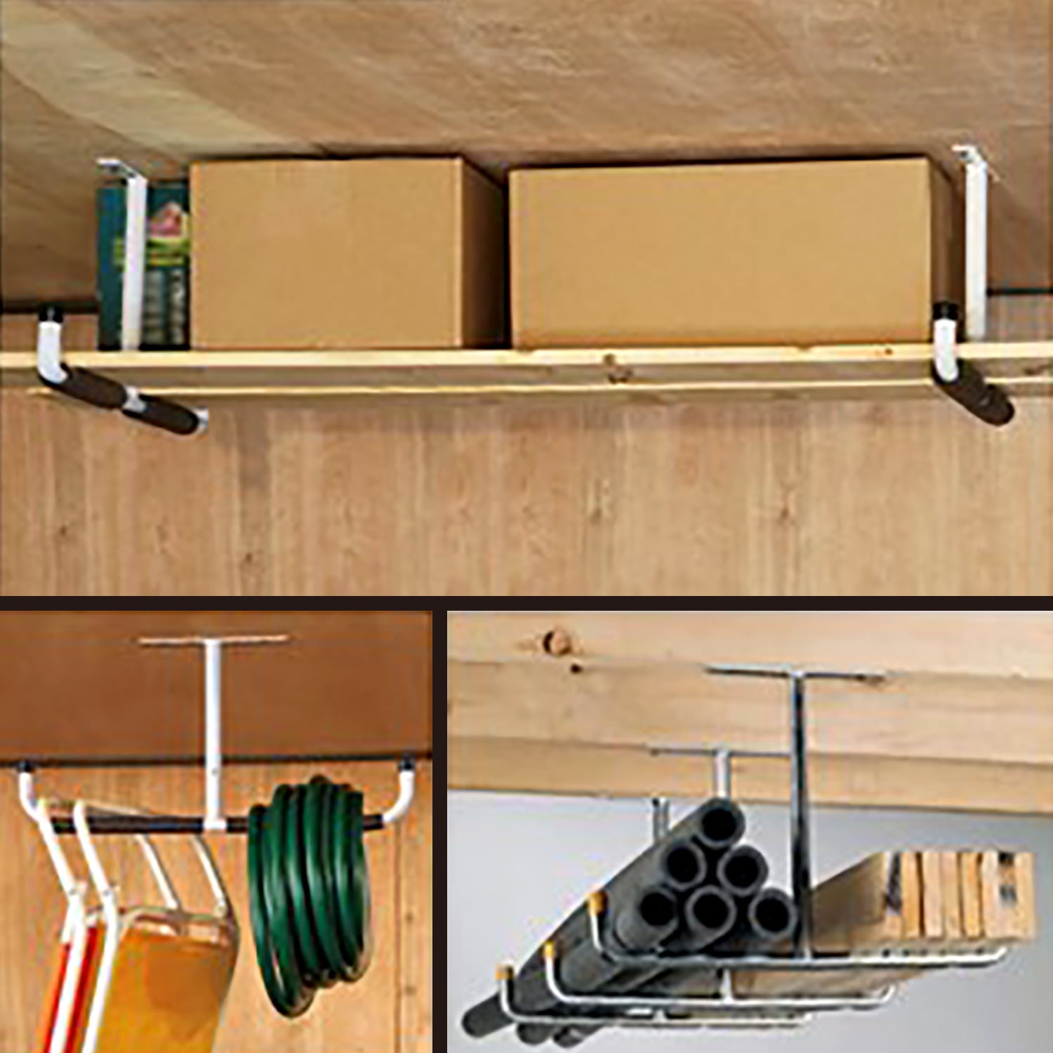 Queilt Heavy Duty Garage Ceiling Hooks Set of 1 Garage Ceiling Storage Hooks Wall Hooks for Ladders Car Tires Walmart
