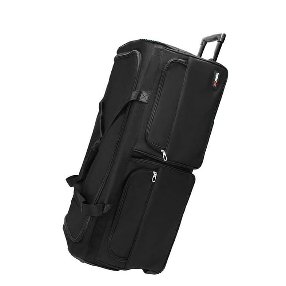 New York Xpress 40" Foldable Rolling Duffel Bag with Wheels, Durable Polyester Travel Bag, Black,TB328