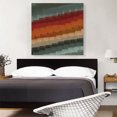 thumbnail image 2 of ARTCANVAS Olive Magenta Orange Tan Lines Modern Canvas Art Print - Size: 36" x 36" (1.50" Deep), 2 of 9