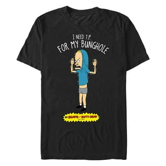 Men's Beavis and Butt-Head Nerd Glasses Graphic Tee Charcoal