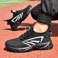 thumbnail image 2 of Men's Lightweight Breathable Shock-Absorbing Outdoor Sports Shoes with MD Cushioning System, Available in Black/Orange Styles, Suitable for Hiking, Running, Fitness - Low-Top Casual Sneakers, 2 of 9