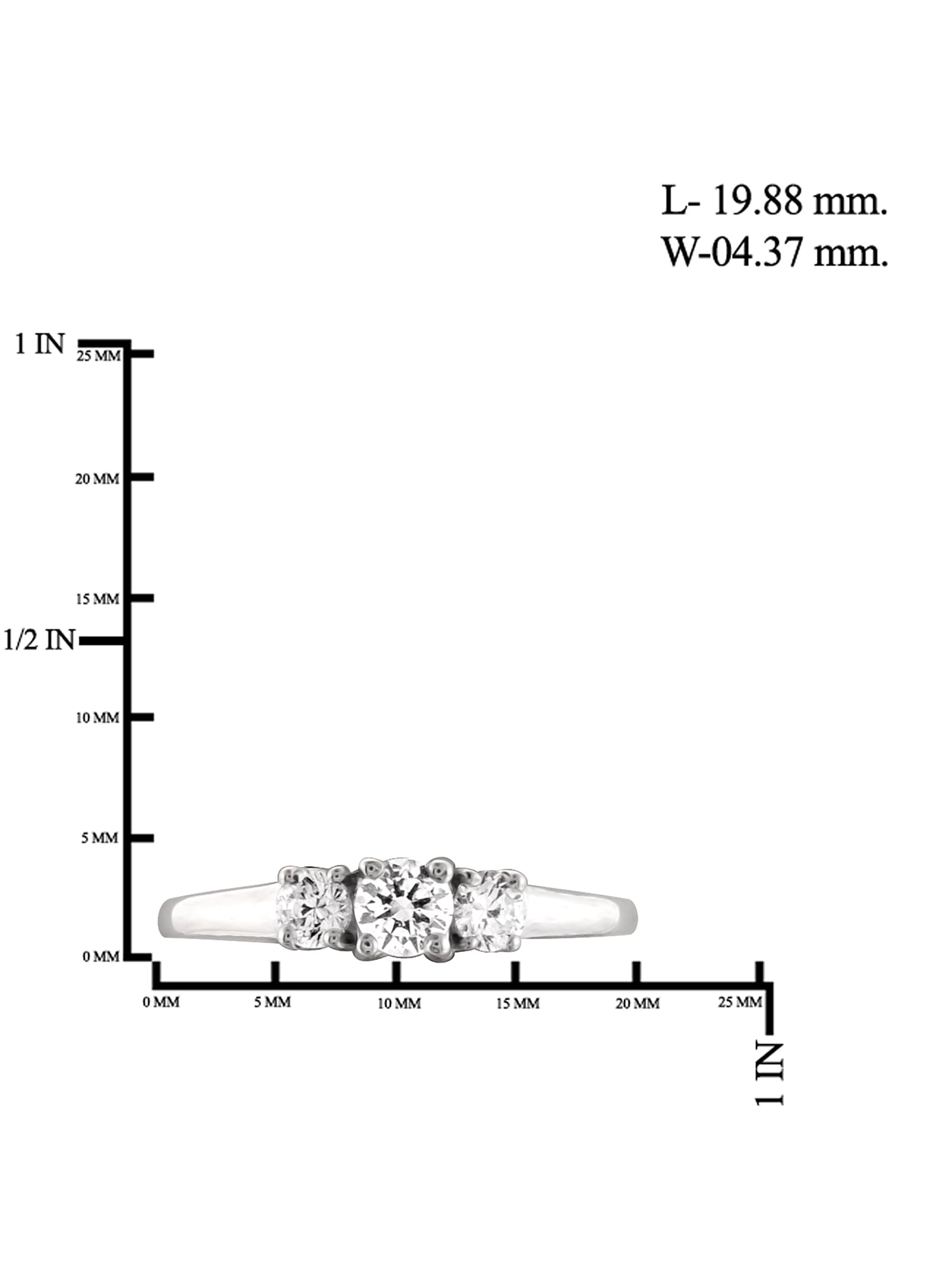 Diamonice Cubic Zirconia Rings for Women – 1.00 Carat White Cubic Zirconia Ring Jewelry– Sterling Silver Bands for Women –– Ring by Diamonice