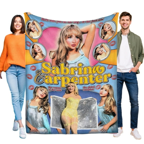 Throw Blanket for Sabrina Carpenter Soft Warm Bed Couch Flannel Blanket for Kids Boys Girls Gifts Home Decor 30x40 Inch