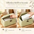 thumbnail image 6 of Tissue Box Cover Natural Seagrass Tissue Box, Rectangular Tissue Box Holder with Lid, Farmhouse Style Tissue Cover for Bathroom Toilet Living Room Bedroom Kitchen Table Desk Office Car, 6 of 6