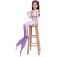 thumbnail image 3 of 4PCS Mermaid Tails for Swimming for Girls Kids Mermaid Swimsuit Costume Princess Bikini Set Bathing Suits High quality, 3 of 5