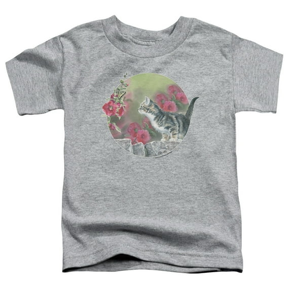 Wild Wings - Kitten Flowers - Toddler Short Sleeve Shirt - 3T