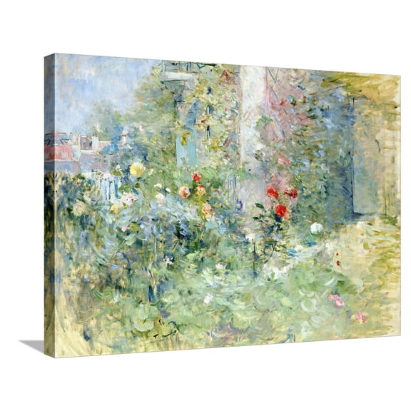 Art.com The Garden at Bougival, 1884 Stretched Canvas Print Wall Art by Berthe Morisot, 32" x 24"