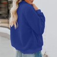 thumbnail image 3 of Women's Faux Fur Long Sleeve Casual Sherpa Zipper Clip Bomber Jacket, 3 of 19