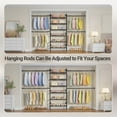 thumbnail image 2 of Timate S3X Expandable Wall Mounted Clothes Rack with 6 Adjustable Shelves & 4 Expandable Hanger Rods, Heavy Duty Industrial Pipe Clothing Rack for Hanging Clothes, Fits Spaces 5'11"- 8'10", Black, 2 of 8