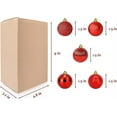 thumbnail image 7 of 34 PC Christmas 1.5" Ball Ornaments. 5 Assorted Style, Small Shatterproof Xmas Decorations for Christmas Tree, Home Holiday, Wedding Party. Tree Ornaments with Hooks Included. (Red), 7 of 7