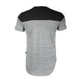 thumbnail image 5 of ZIMEGO Men's Short Sleeve Drop Tail Longline Hiphop Curved Hem Fashion Shirts, 5 of 5