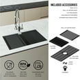 thumbnail image 6 of Vigo Vgr3020ck1 Mercer 30" Undermount Single Basin Stainless Steel Kitchen Sink -, 6 of 12