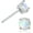 White, variant on 18K White Gold Plated 6mm Round White Opal Stud Earrings For Women