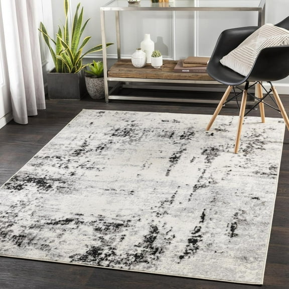 Livabliss Area Rugs for Living Room, 5x7 Pisa Modern Gray Rug, Bedroom Dining Room Home Decor Stain Resistant Carpet (5' x 7')