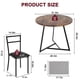 thumbnail image 2 of Juego de Mesa de Comedor de 3 Pzas para 2, Mesa de Cocina con Juego de Sillas, Mesa de Comedor de Metal de Granja para Comedor, Sala de Estar, Lugar Pequeño, 2 of 7