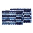 thumbnail image 3 of S4Sassy Blue Stripe Shibori Everyday Washable Placemats With Napkins Dining Table Decor, 3 of 3