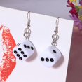 thumbnail image 4 of Dice Earrings Creative Punk Style Acrylic Dangle Earrings Drop Earrings for Girl, 4 of 10