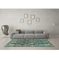 thumbnail image 3 of Ahgly Company Indoor Round Persian Light Blue Traditional Area Rugs, 3' Round, 3 of 4