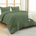 thumbnail image 1 of Hitime Ultra Soft Beige Queen Size Comforter Set 3 Pieces Gentle Down Alternative Bedding 1 Lightweight Comforter and 2 Pillowcases, 1 of 9
