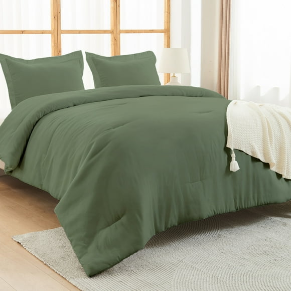 Hitime Ultra Soft Beige King Size Comforter Set 3 Pieces Gentle Down Alternative Bedding 1 Lightweight Comforter and 2 Pillowcases