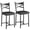 Black/Set of 2, variant on WildBreak 22 inch High Back Bar Stools Set of 2,Upholstered Bar Chairs with Back for Kitchen, Black