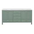 thumbnail image 4 of Horizon 72" Double Bathroom Vanity with Sage Green Cabinet and Engineered Carrara Top, 4 of 6