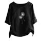 thumbnail image 1 of Blusas de Manga Corta para las Mujeres Impreso Cuello Redondo Camiseta, Top de Algodón de Imitación Casual para el Hogar Y Diario, 1 of 4
