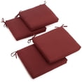 thumbnail image 2 of Blazing Needles 93454-4CH-TW-RR 20 x 19 in. Solid Twill Chair Cushions, Ruby Red - Set of 4, 2 of 2